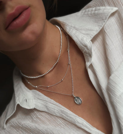 Silver Medal Necklace