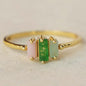 Ring Semi-Precious Stones Green/Pink