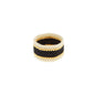 Maasai Woven Ring Cream-Black