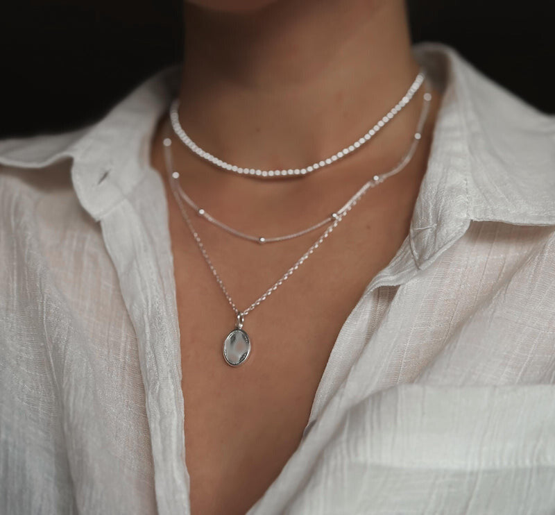 Silver Medal Necklace