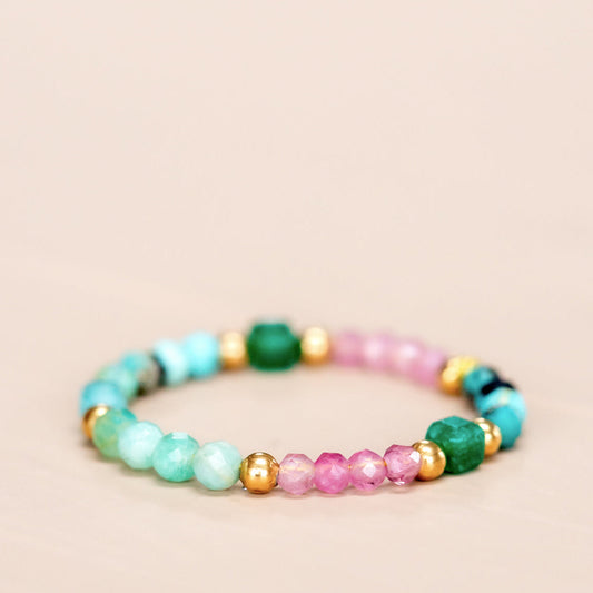 Elastic Ring with Gemstones