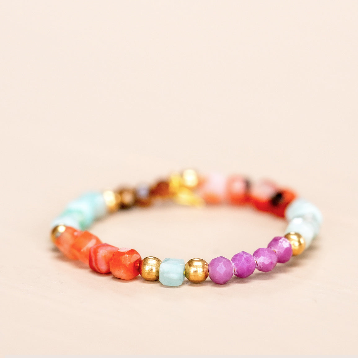 Elastic Ring with Gemstones