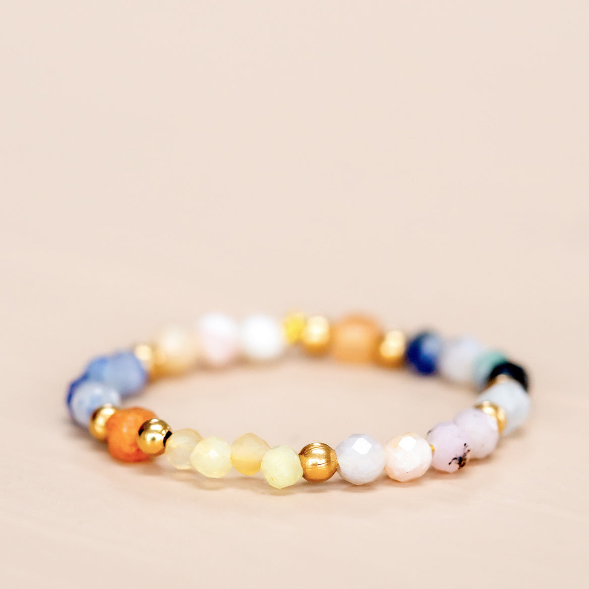 Elastic Ring with Gemstones