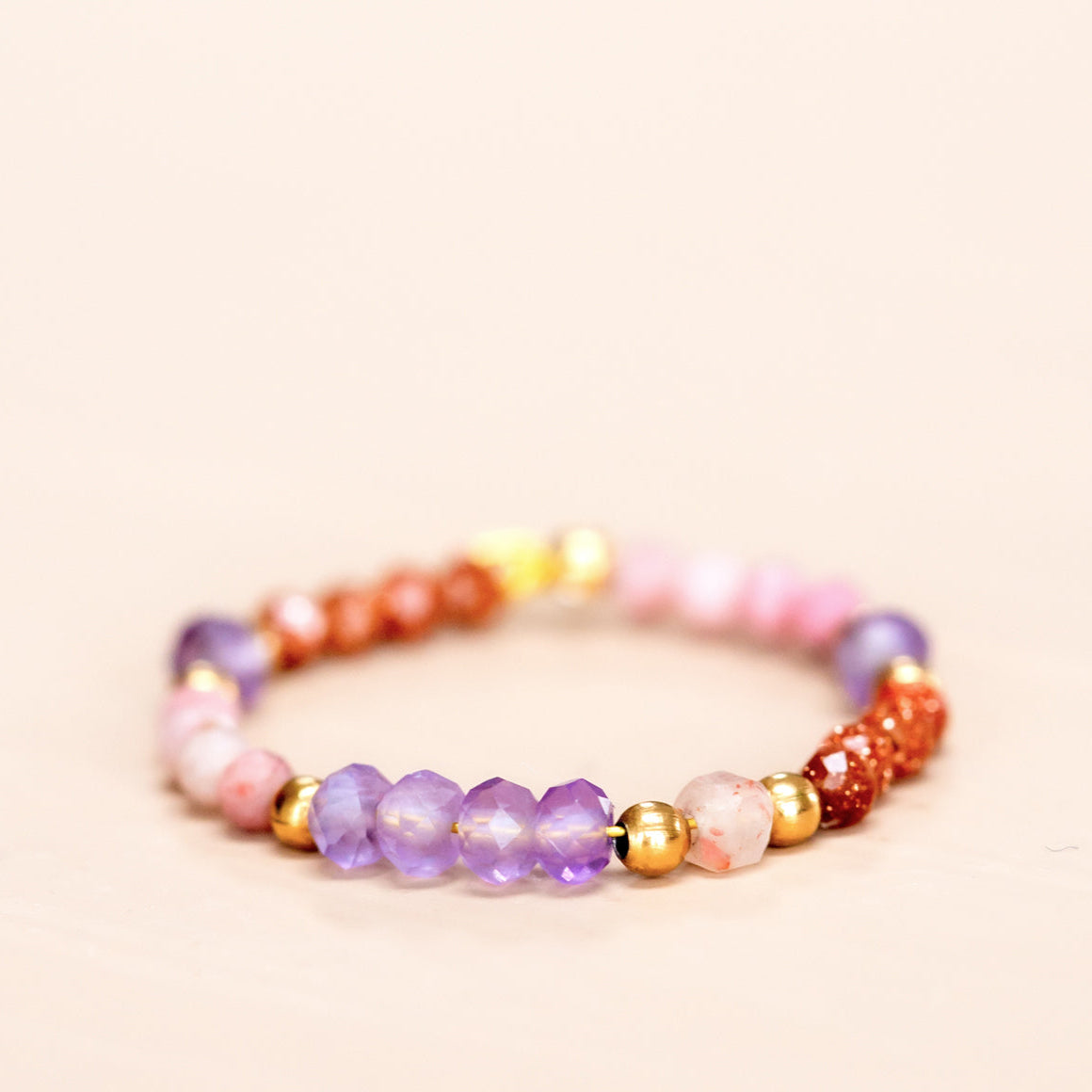 Elastic Ring with Gemstones
