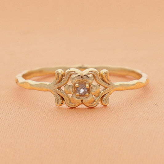 Ring Flower Labradorite