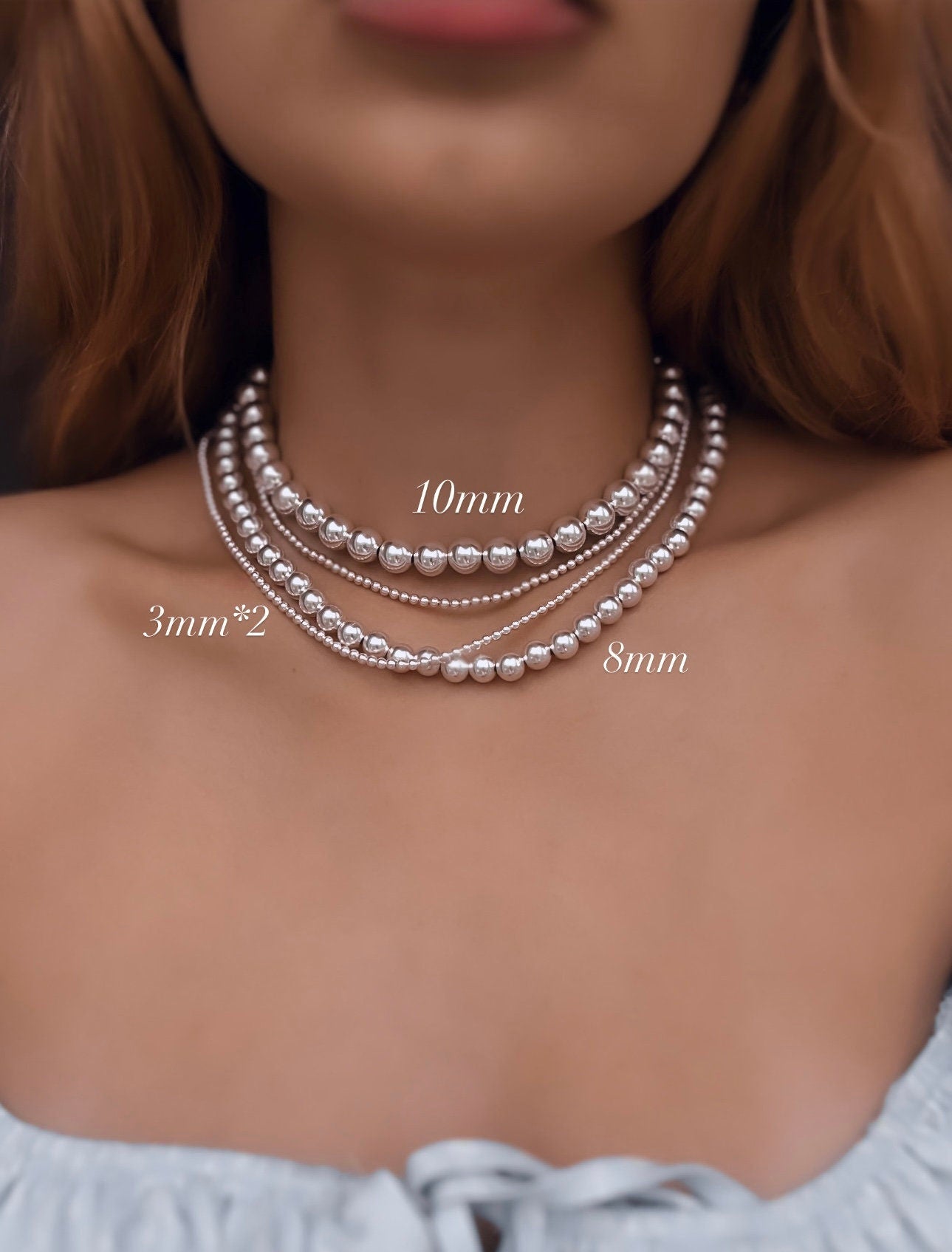 Silver Stretch Necklaces