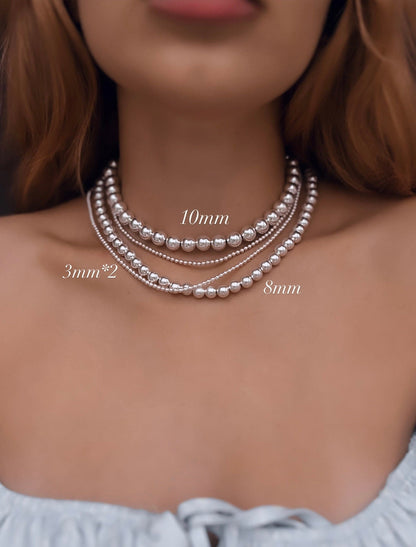 Silver Stretch Necklaces
