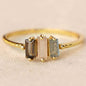 Ring Semi-Precious Stones Pink/Grey